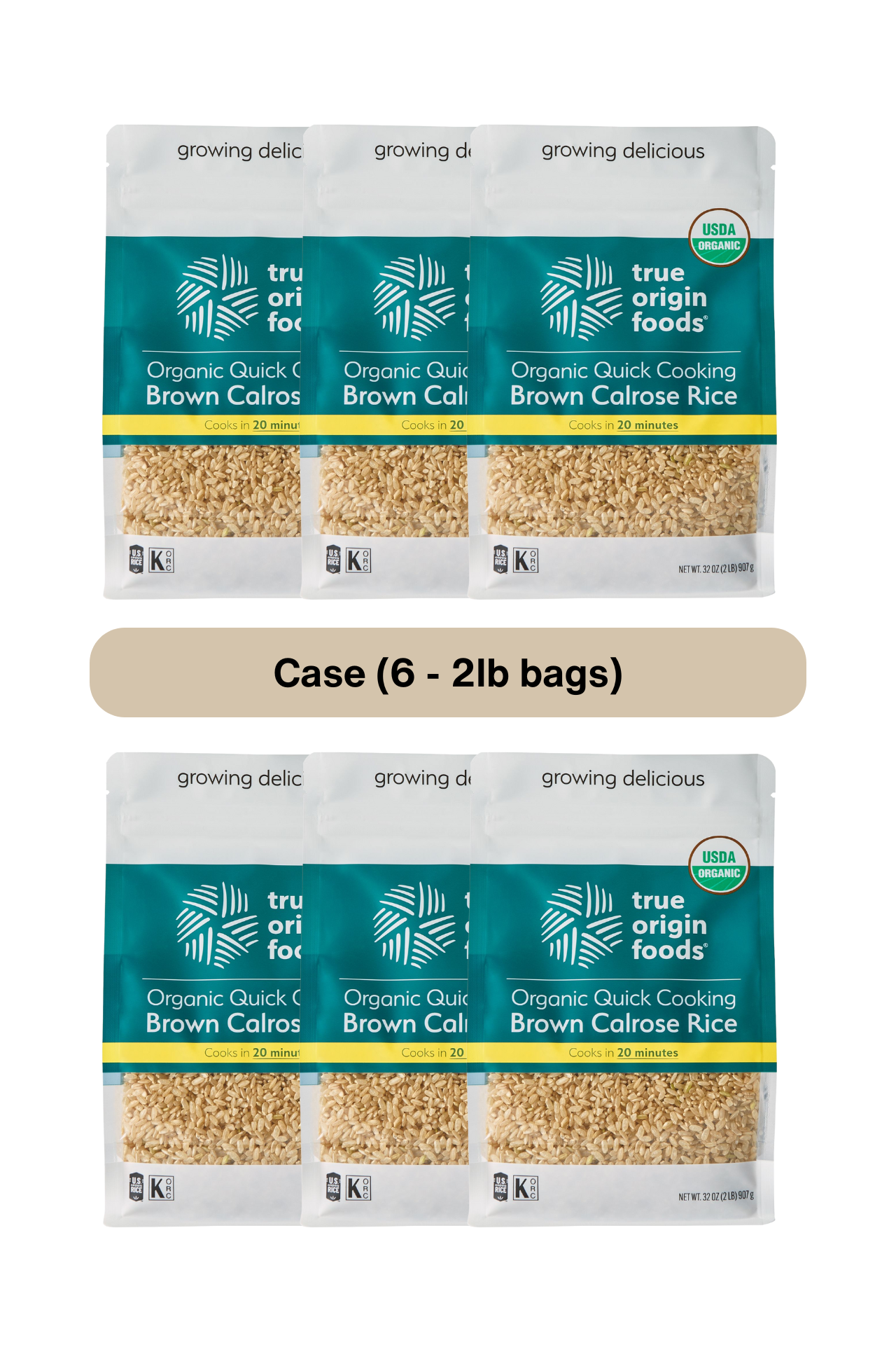 Organic Quick Cooking Brown Calrose Rice