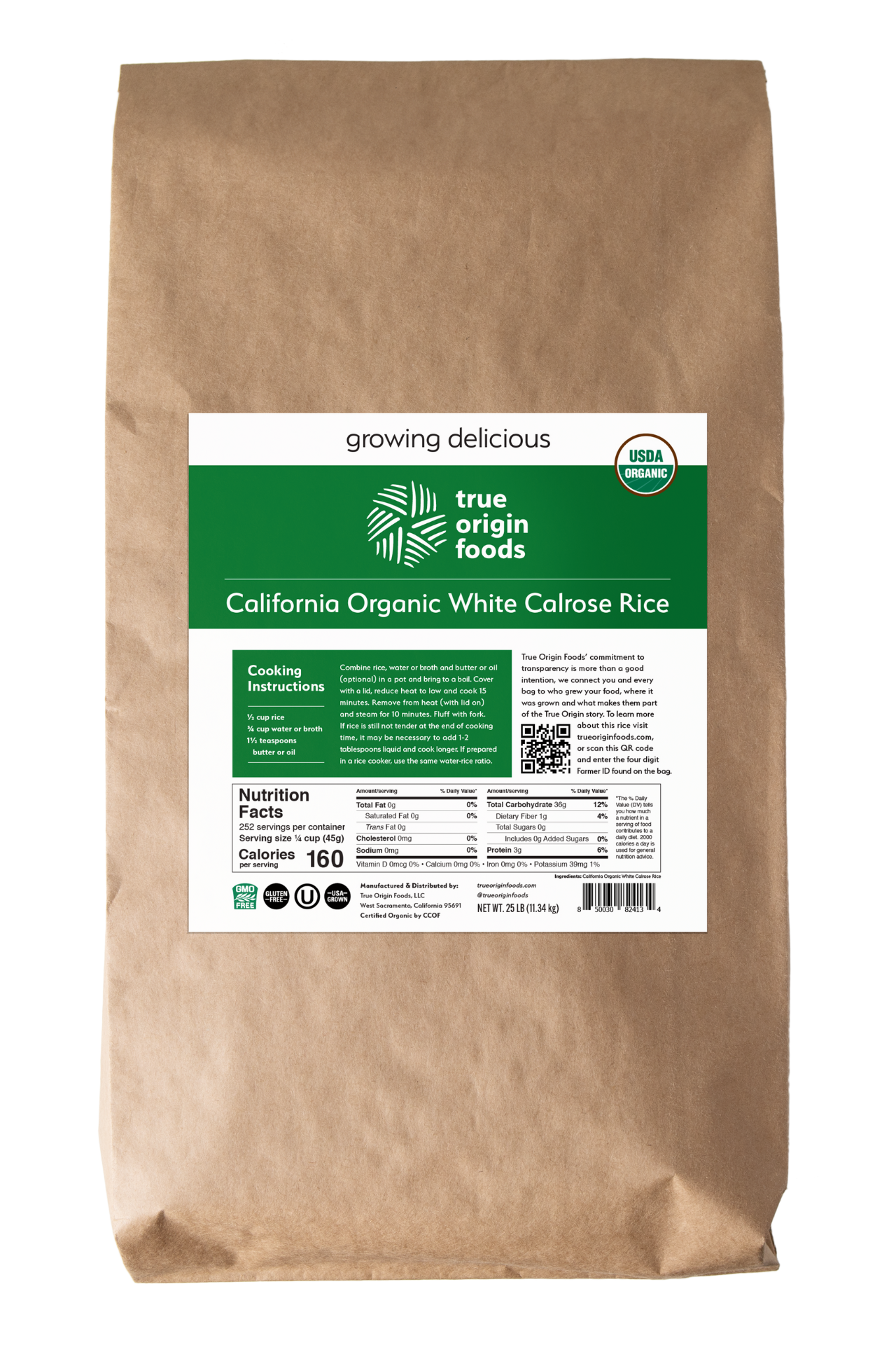 Organic White Calrose Rice