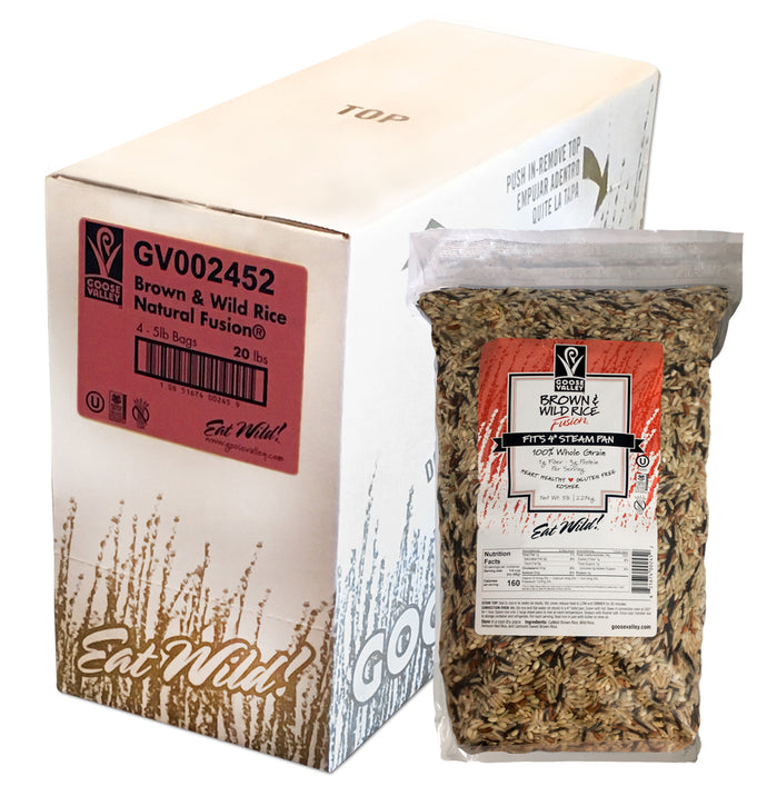 Goose Valley Foods - Brown & Wild Rice Fusion - Case - 4/5 Pound Bags