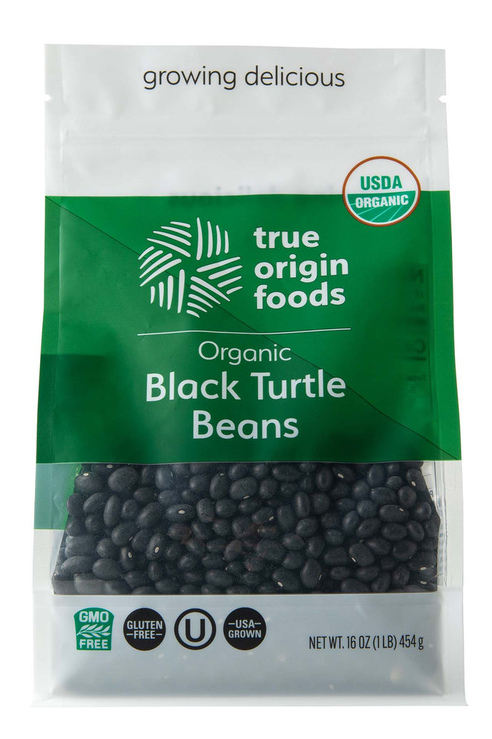 Organic Black Turtle Beans - (6 - 1 Pound Bags)